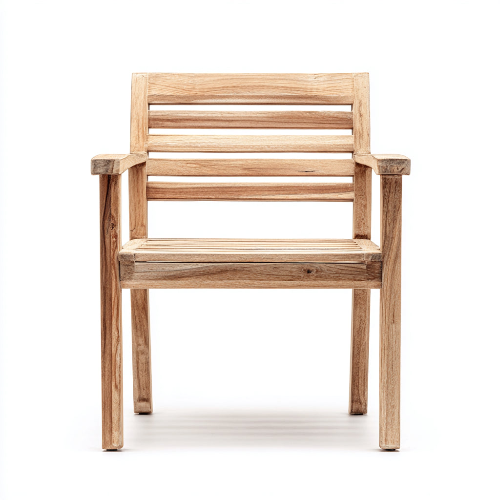 Sillas de jardín de madera natural 62x58x86 cm - natural - estilo minimalista