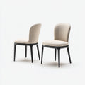 Sillas de comedor tapizadas en tela 50x55x84 cm - Beige - diseño elegante