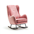 Mecedoras tapizadas en terciopelo 78x88x104 cm - Rosa y negro - diseño clásico