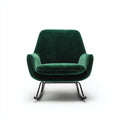 Mecedoras tapizadas en terciopelo 78x82x82 cm - verde-negro - diseño moderno para salón