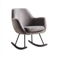 Mecedoras tapizadas en terciopelo 74x84x88 cm - gris-negro - diseño moderno para salón