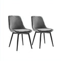 Sillas de comedor tapizadas en terciopelo 55x60x86 cm - gris-negro - estilo contemporáneo