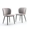 Sillas de comedor tapizadas en terciopelo 54x52x82 cm - gris-negro - respaldo acolchado moderno