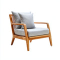 Sillas de jardín de madera maciza 82x83x86 cm - madera clara-gris - diseño exterior moderno