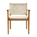Sillas de jardín de cuerda y madera 60x58x84 cm - natural-beige - estilo artesanal