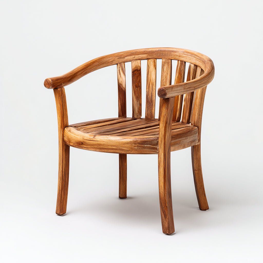 Sillas de jardín de madera 68x62x82 cm - Marrón - diseño curvado