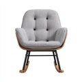 Mecedoras tapizadas en tela 72x84x88 cm - gris-negro-natural - estilo moderno para salón
