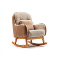 Mecedora tapizada estilo contemporáneo 78x80x100 cm - beige-marrón - diseño moderno