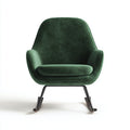 Mecedora de salón tapizada 85x75x95 cm - verde oscuro - diseño moderno