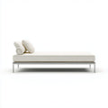 Tumbonas de metal con colchón acolchado 190x75x68 cm - beige-cromado - diseño moderno para exterior