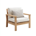 Sillas de jardín de madera con cojines acolchados 86x78x84 cm - natural-beige - estilo contemporáneo